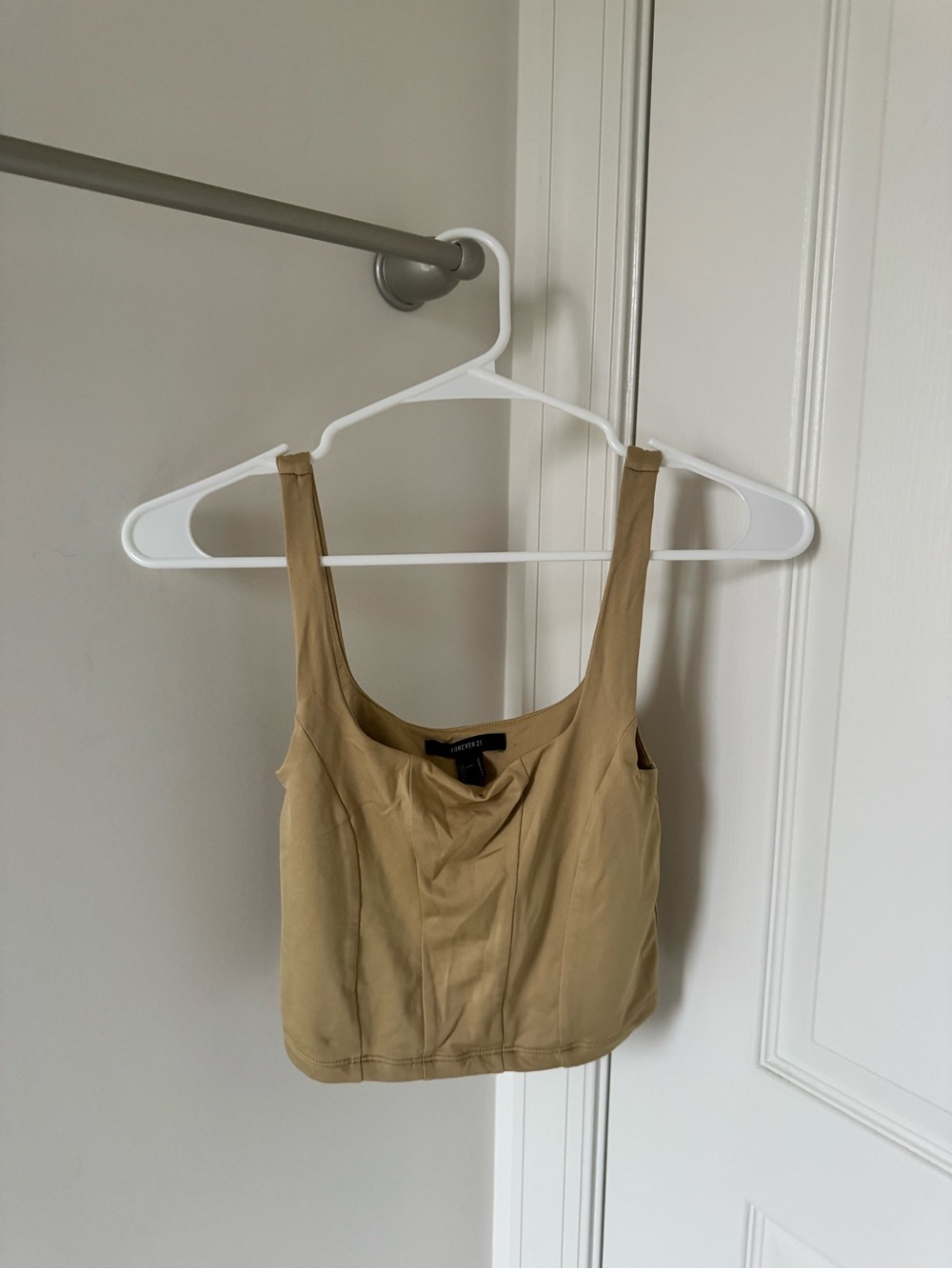 Forever 21 Khaki Crop Tank Top